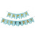 Happy Birthday Banner Pink and Bronze Letters Fishtail Bunting Latte Art Party Hanging Flag Party Decoration Supplies