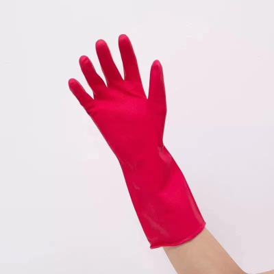 Nitrile Rubber Thin Household Cleaning Gloves Cutting-Proof Sun-Proof Oil-Resistant Dishwashing Rubber Gloves Supermarket Gloves