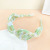 Summer New Vacation Style Printed Headband Girl's Fashionable Color Cloth Hairpin Vintage Pearl Wide-Brim Hair Accessories