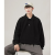 Polo Collar Sweater Men's Spring and Autumn Fashion Brand American High Street Loose Long Sleeve Top Boys Autumn Heavy Fashion Simple