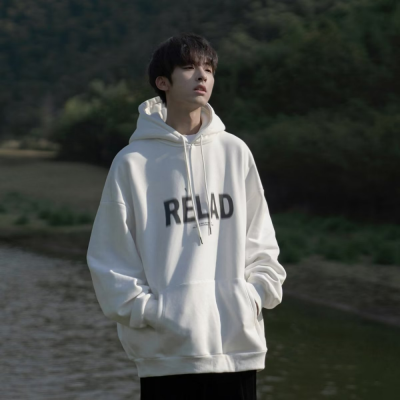 Hooded Sweater Men's Spring and Autumn New Fashion Brand All-Matching Letter Printed Long-Sleeved T-shirt Autumn and Winter Hong Kong Style Couple Sweater