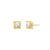 Yunyi Decorated Home Super Mini Ear Studs Natural Freshwater Pearl Versatile Earrings Simple Style Three-Dimensional Square M Style