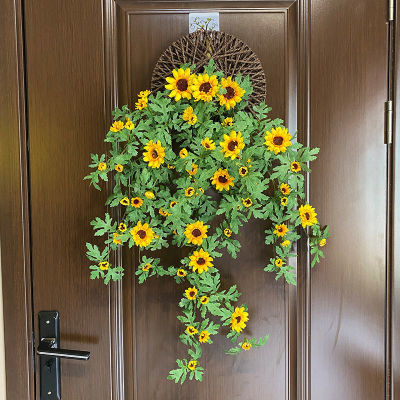 Artificial Flower Wall Daisy HANAFUJI Indoor Decorative Vine Fake Flower Rattan HANAFUJI Winding HANAFUJI Wall Plastic 