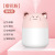 2022 New Cute Pet Cartoon Desktop Cute Cat Cute Tiger Humidifier with Seven-Color Atmosphere Small Night Lamp Printable Logo