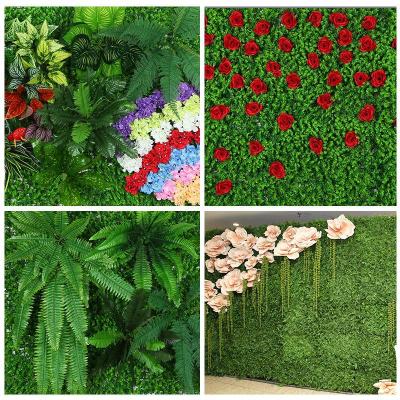 Simulation Plant Wall Artificial Green Plant Engineering Lawn Fake Turf Indoor Background Decoration Outdoor Balcony Plastic Flower Vine