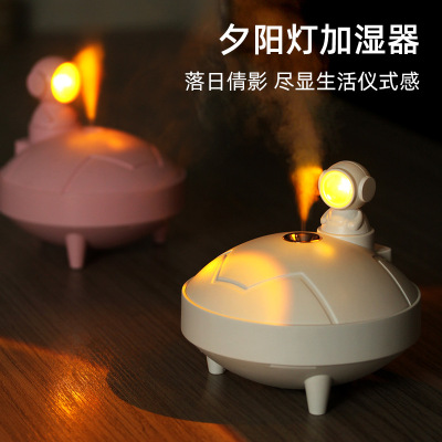 New USB Rechargeable Spaceman Astronaut Humidifier Home Sunset Sunset Light Air Atomizing Water Replenishing Instrument