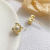 Yunyi Decorated Home Super Mini Ear Studs Natural Freshwater Pearl Versatile Earrings Simple Style Three-Dimensional Square M Style