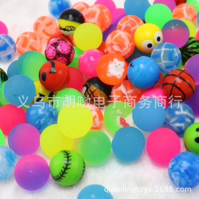 Bouncing Ball for Children Small Solid Bounce Toy Stall Wholesale 27mm Gashapon Machine Accessories Jumping Ball