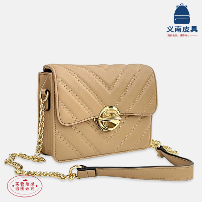 Factory Direct Sales Popular Small Bag Women's Autumn 2022 New Textured Ins Rhombus Chain Bag Crossbody Small Square Bag