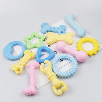 New Style Scented TPR Foam Pet Toy Bone Small Dog Dog Molar Cleaning Tooth Bite Ring Toy