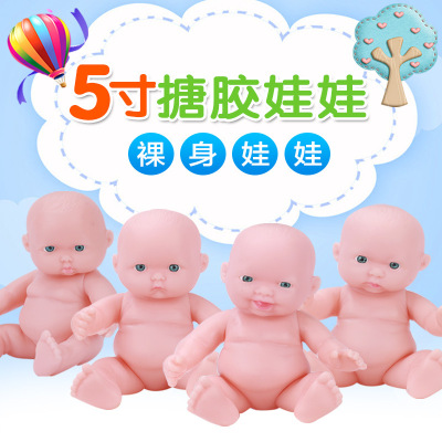 Wholesale Reborn Doll PVC Figurine Mini Vinyl Simulation Baby Soft Glue Doll Early Childhood Education Toys