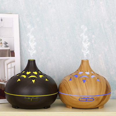 Cross-Border Large Capacity Wood Grain 122 Aroma Diffuser Hollow Humidifier Automatic Fragrance Desktop Home Essential Oil Ultrasonic