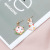 Japanese and Korean Simple Cartoon Asymmetric Cute Girl Rabbit Hollow Geometry Earrings All-Matching Fresh Earrings Earrings