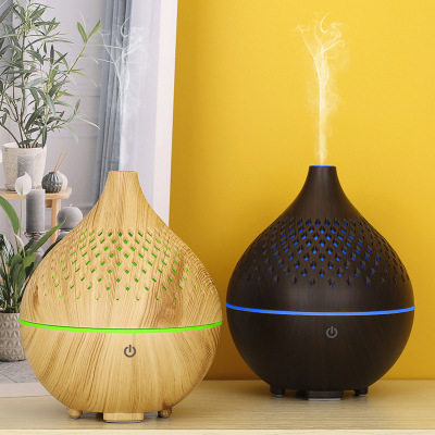 Mini Onion Wood Grain Aroma Diffuser Home Office Car Humidifier 5V Ultrasonic Mute Aroma Diffuser