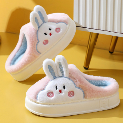 Mu & Cu® [A028 Thick Bottom Stereo Rabbit Cotton Slippers]]