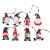 New Christmas Decorations Painted Wooden Small Pendant Christmas Tree Faceless Old Rudolf Pattern Pendant