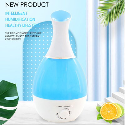 Middle East Humidifier Mechanical Spot Ultrasonic Mist Air Household Colorful Light Neutral Lotus Leaf Vase Humidifier