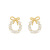 Tiny Bow 2022 New Fashion Earrings Elegant Pearl Earrings Sterling Silver Needle Earrings Non-Piercing Ear Clip