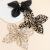 Cross-Border Polyester Bowknot Hair Ring Vintage Temperament Leopard Print Hair Tie Hair Rope High Ponytail Top Cuft Rubber Bands Set Wholesale