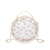 Women's Foreign Trade Bags 2022 New Fashion Printed Small round Bag Chain Shoulder Crossbody Women's Bags Transparent Chrysanthemum Bag