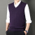 Sweater Vest Men's Autumn 2022 V-neck Business Vest Sweater Solid Color Clothing for Middle-Aged Dad Woolen Sweater