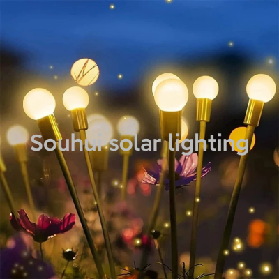 New Solar Firefly Lamp Solar Lawn Lamp Outdoor Solar Holiday Decorative Lamp Garden Plug-in Lamp