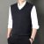 Sweater Vest Men's Autumn 2022 V-neck Business Vest Sweater Solid Color Clothing for Middle-Aged Dad Woolen Sweater