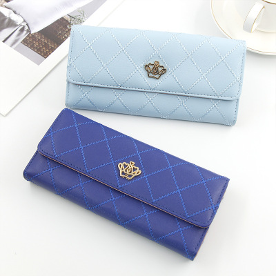 New Mid-Length Fashion Ladies Wallet Women's Handbag Wallet Coin Purse Mobile Phone Bag Rhombus Card Holder