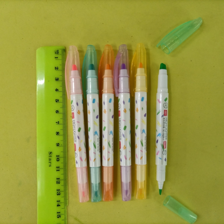 6支PVC装双头彩色荧光笔