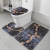 Factory Direct Sales Underwater World 3D Printing Toilet Floor Mat Carpet Bathroom Toilet Three-Piece Set Absorbent Bath Mat