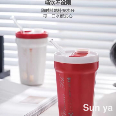 New Drink Ceramic Cup Octagonal Coffee Cup Straw Cup