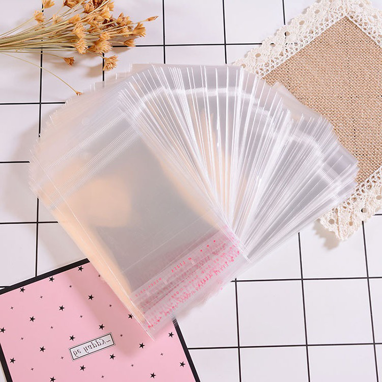 现货珠光膜卡头opp袋白色卡头袋挂孔袋opp不干胶透明卡头自粘袋