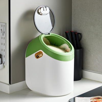 Rice Bucket Household Moisture-Proof Sealed Storage  Kitchen Cabinet Type Drop-down Cereals Storage Bucket