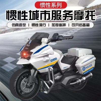 Cross-Border Simulation Motorcycle Toy Car Model Warrior Inertial Vehicle Racing Car Children's Toy Car Boy Gift