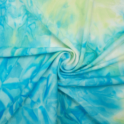 Spot Polyester Ammonia 75D Ice Silk Tie-Dyed Fabric Yoga Clothes Sportswear Tight Bottoming Shirt with Ice Silk Fabric