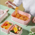 New Cartoon Cute Double-Layer Plastic Lunch Box Microwaveable Heating Pp Student Lunch Box Office Worker Adult Lunch Box
