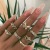 Europe and America Cross Border New Wish Popular Ring Set 12-Piece Set Water Drop Geometry Female Knuckle Ring Factory Wholesale