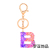 Europe and America Creative Personality 26 English Transparent Resin Epoxy Sequined Letters Keychain