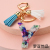 Fashion European and American Style 26 English Letters Keychain Transparent Acrylic Crystal Tassel Pendant Bag Hanging Ornament