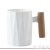 New Diamond-Shaped Wooden Handle Gargle Cup Drinking Plastic Cup Bathroom Couple Tooth Mug Brushing Cup Set Household