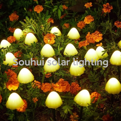 New Solar Mushroom Lamp Solar Lawn Decorative Lamp Solar Energy Decorative Light String Outdoor LED Decorative Lamp