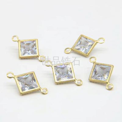 Square Zircon Accessories Wedding Shoes Garment Accessories Accessories Pendant Square Zircon Edging