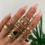 Europe and America Cross Border New Wish Popular Ring Set 12-Piece Set Water Drop Geometry Female Knuckle Ring Factory Wholesale