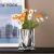 Nordic Style Light Luxury Pleated Vase Creative Decoration Living Room TV Cabinet Hallway Dining Table Ins Style Ceramic Flower Container