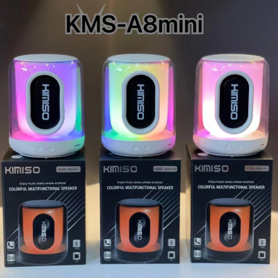 New Glass Pulse Kimiso Bluetooth Speaker Colorful Light Colorful Luminous Wireless Mini Mini Speaker Bass