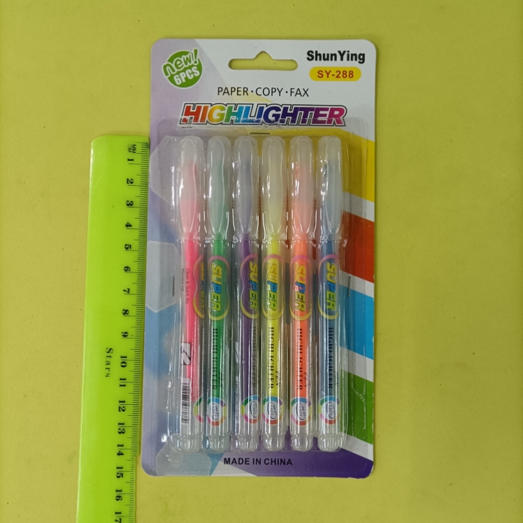 6支彩色荧光笔