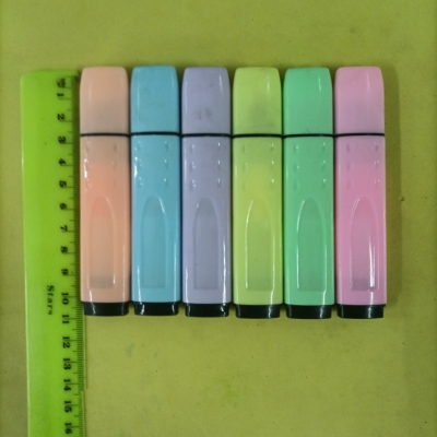 6 PCs PVC Macron Color Fluorescent Pen