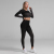Cross-Border AliExpress Amazon Quick-Drying High-Elastic Running Sports Workout Clothes Tight Sexy Midriff-Baring Suit