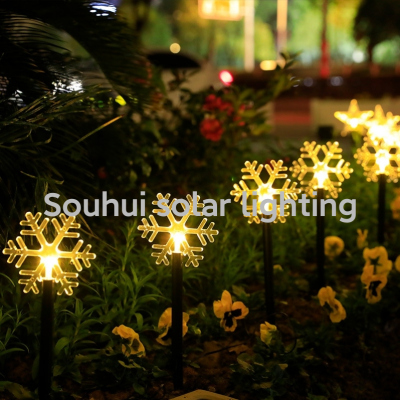 Solar Snowflake Plug-in Light Solar Christmas Tree XINGX Decorative Light Turning Lamp LED Garden Lawn Lamp