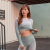 European and American Hanging Dyed Sexy Midriff-Baring Women's Tight Quick-Drying Sports Long Sleeve Running Fitness Yoga Wear Breathable T-shirt